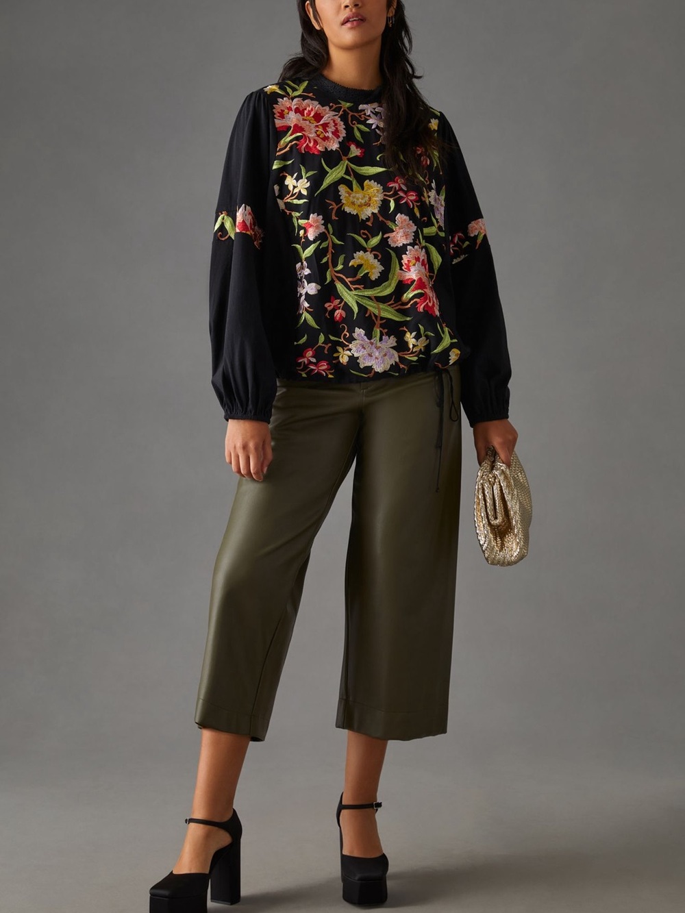 Anthropologie NWT Tiny Embroidered Floral Knit Blouse Sz XS - Picture 4 of 8